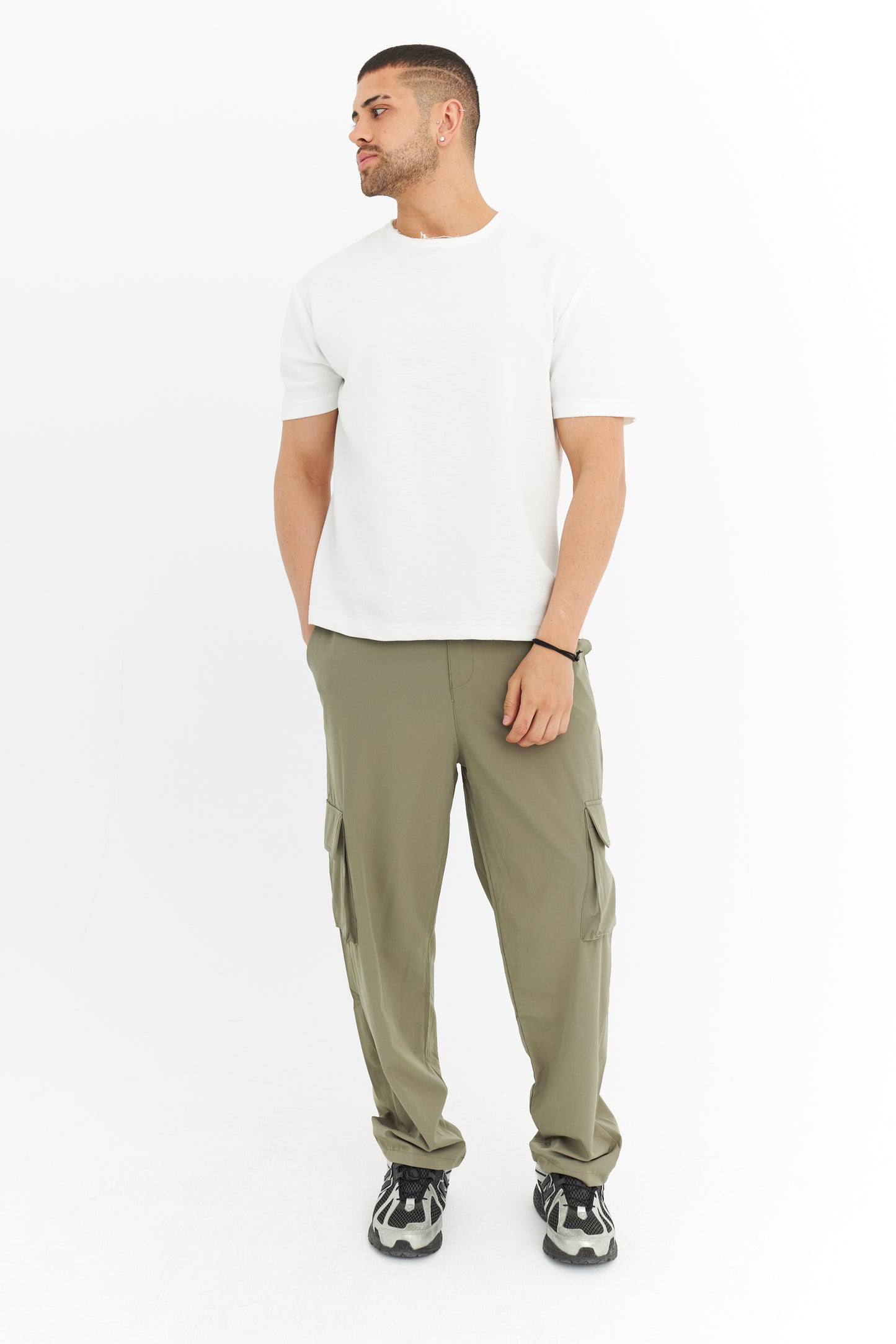 Premium Likralı Kargo Cep Kumaş Pantolon