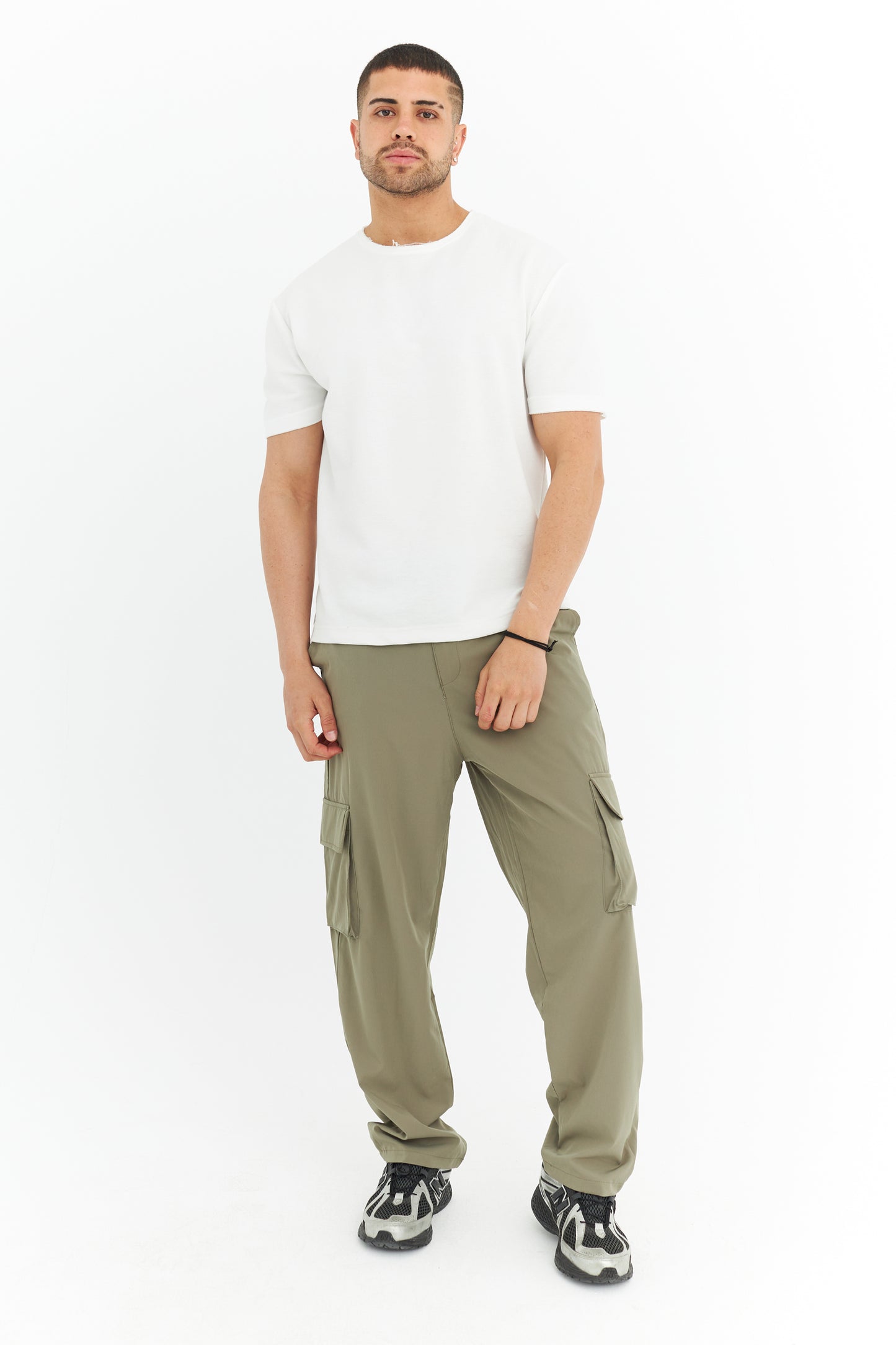 Premium Likralı Kargo Cep Kumaş Pantolon