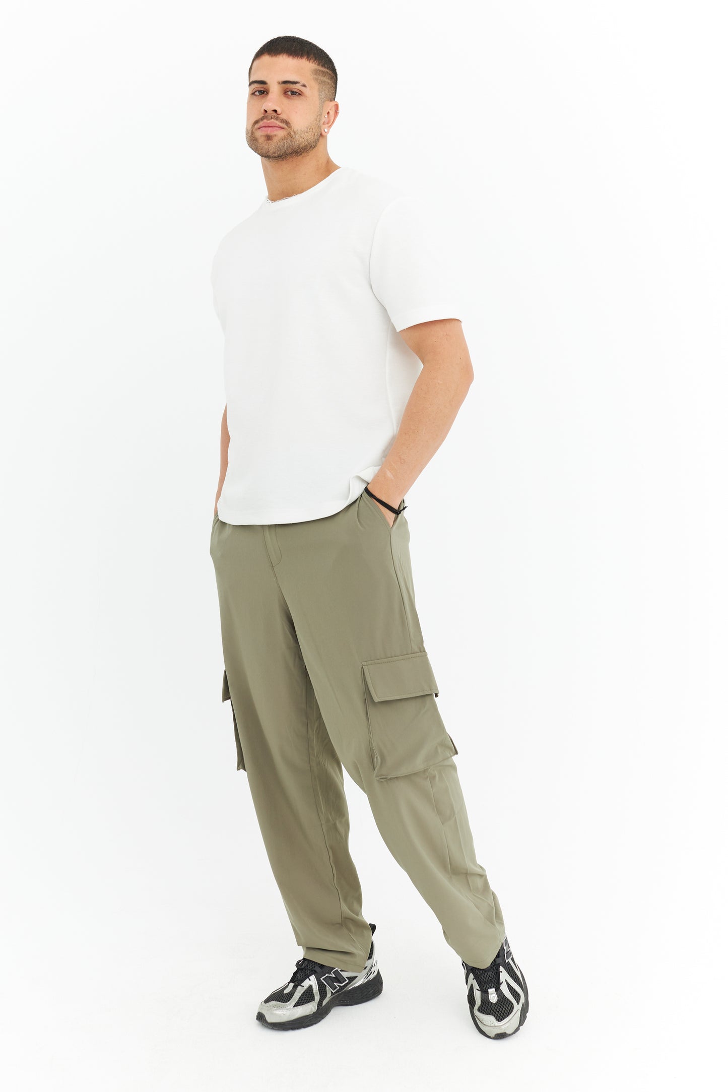 Premium Likralı Kargo Cep Kumaş Pantolon