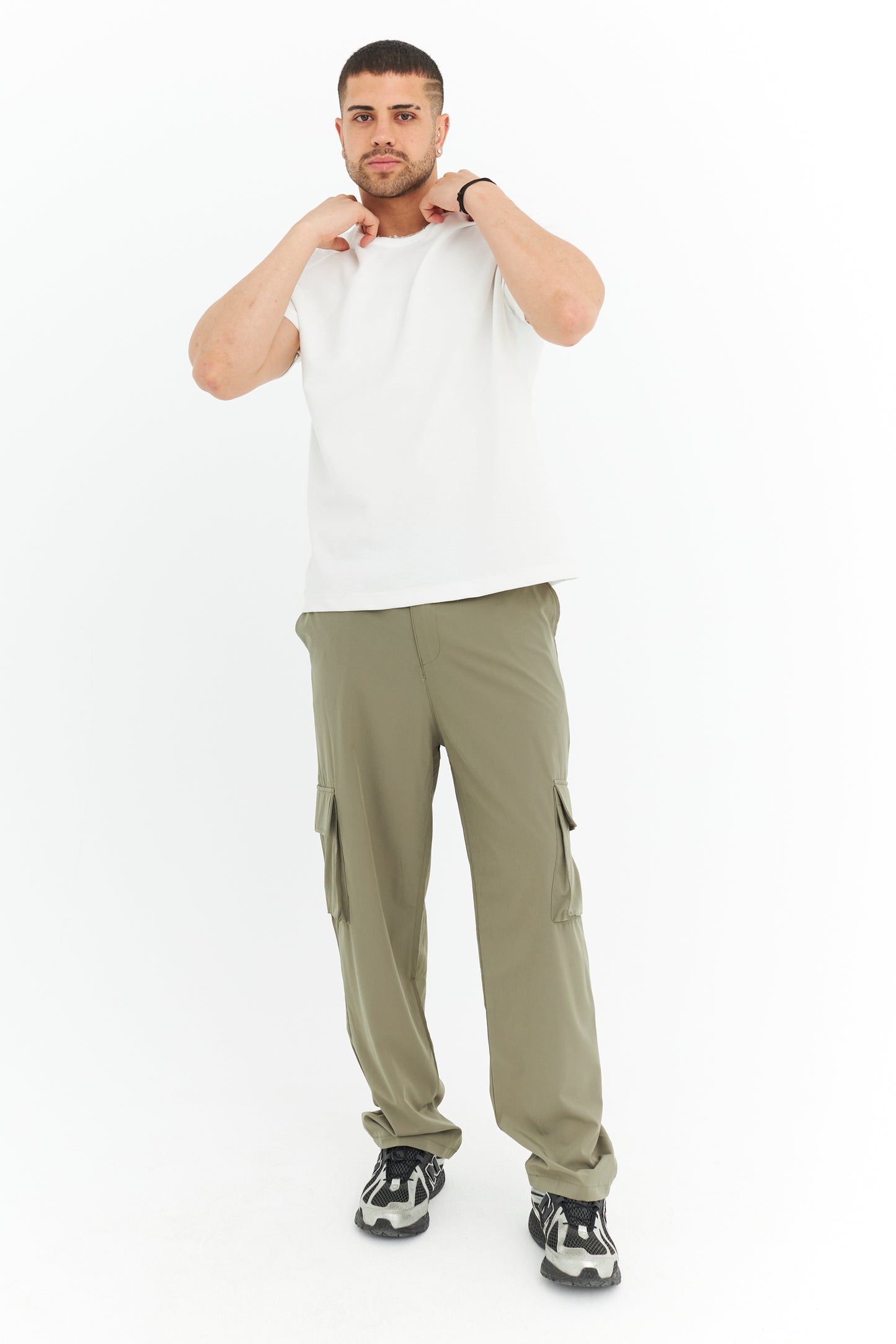 Premium Likralı Kargo Cep Kumaş Pantolon