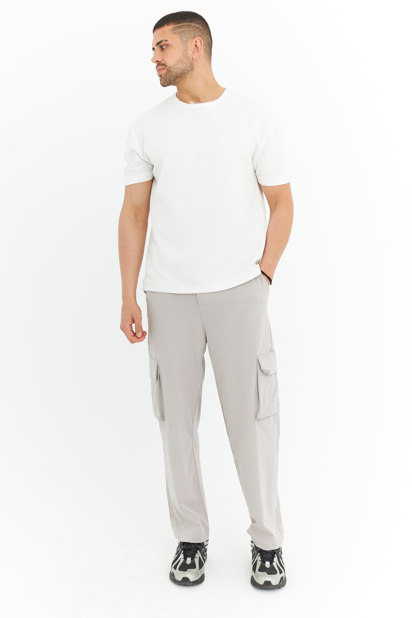 Premium Likralı Kargo Cep Kumaş Pantolon