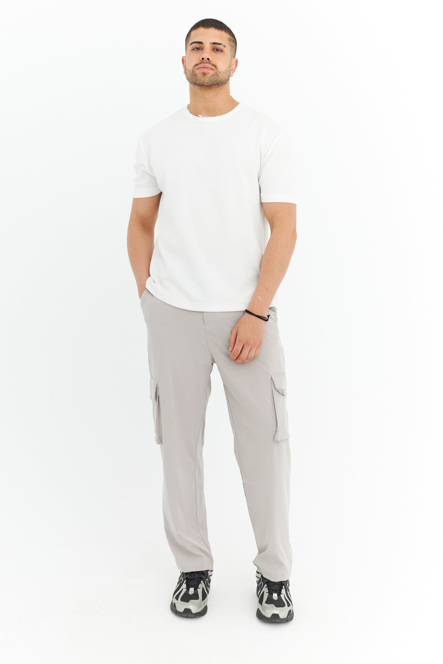 Premium Likralı Kargo Cep Kumaş Pantolon