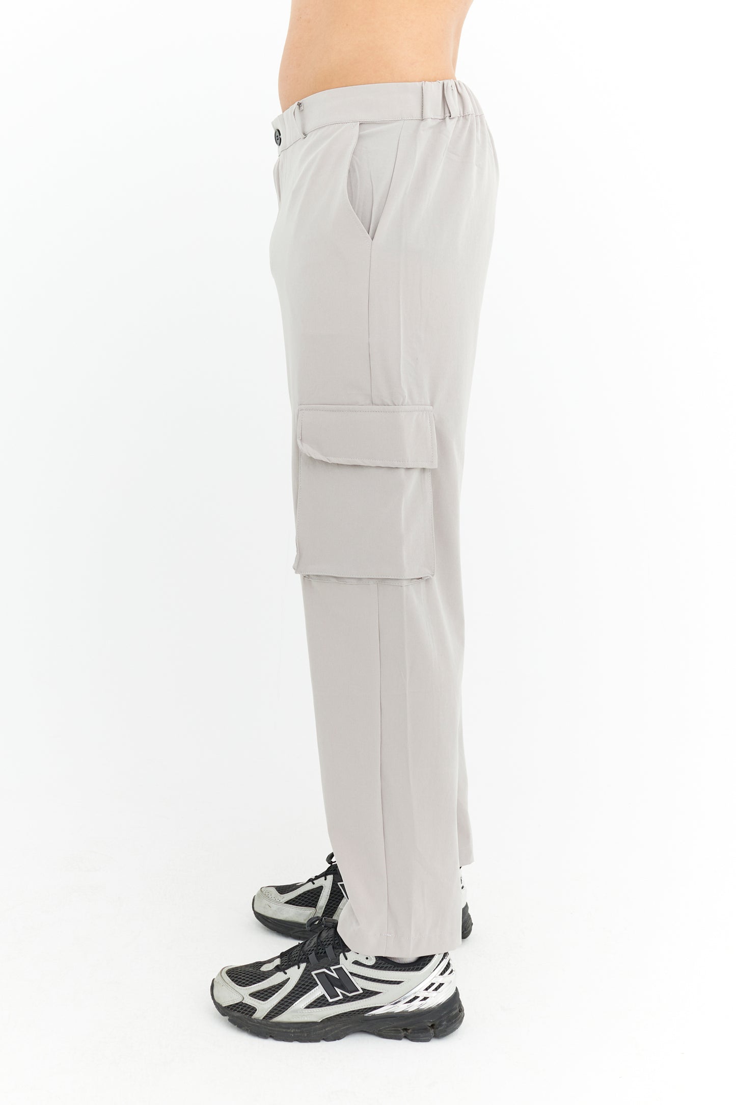 Premium Likralı Kargo Cep Kumaş Pantolon