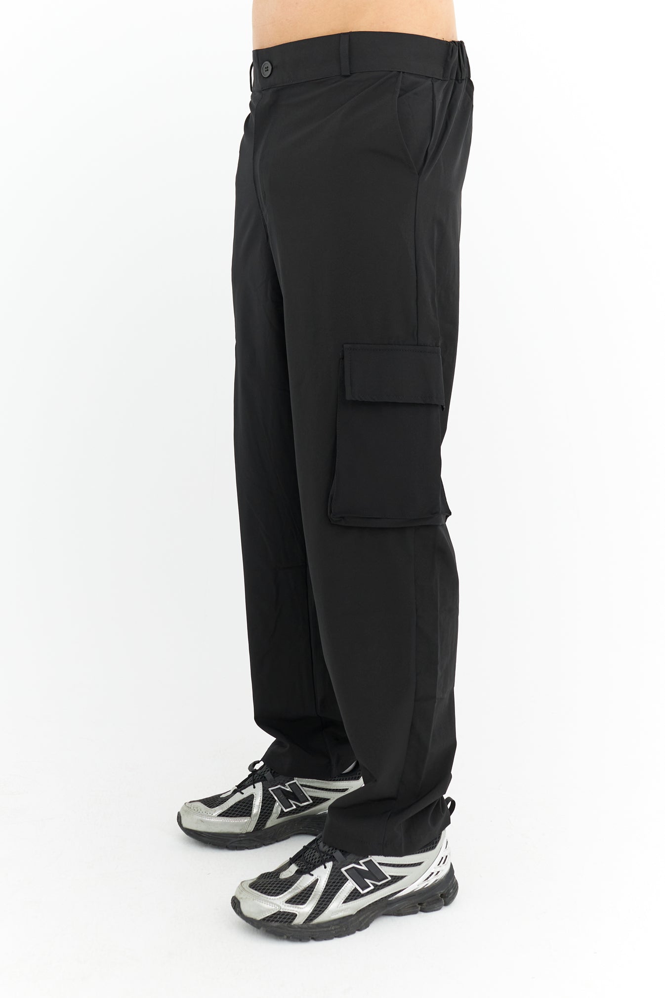 Premium Likralı Kargo Cep Kumaş Pantolon