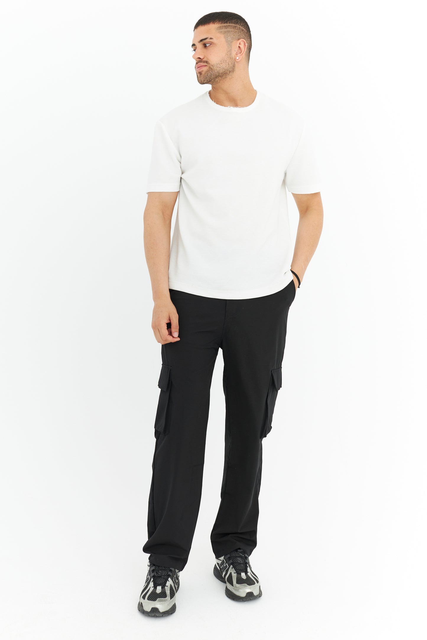 Premium Likralı Kargo Cep Kumaş Pantolon