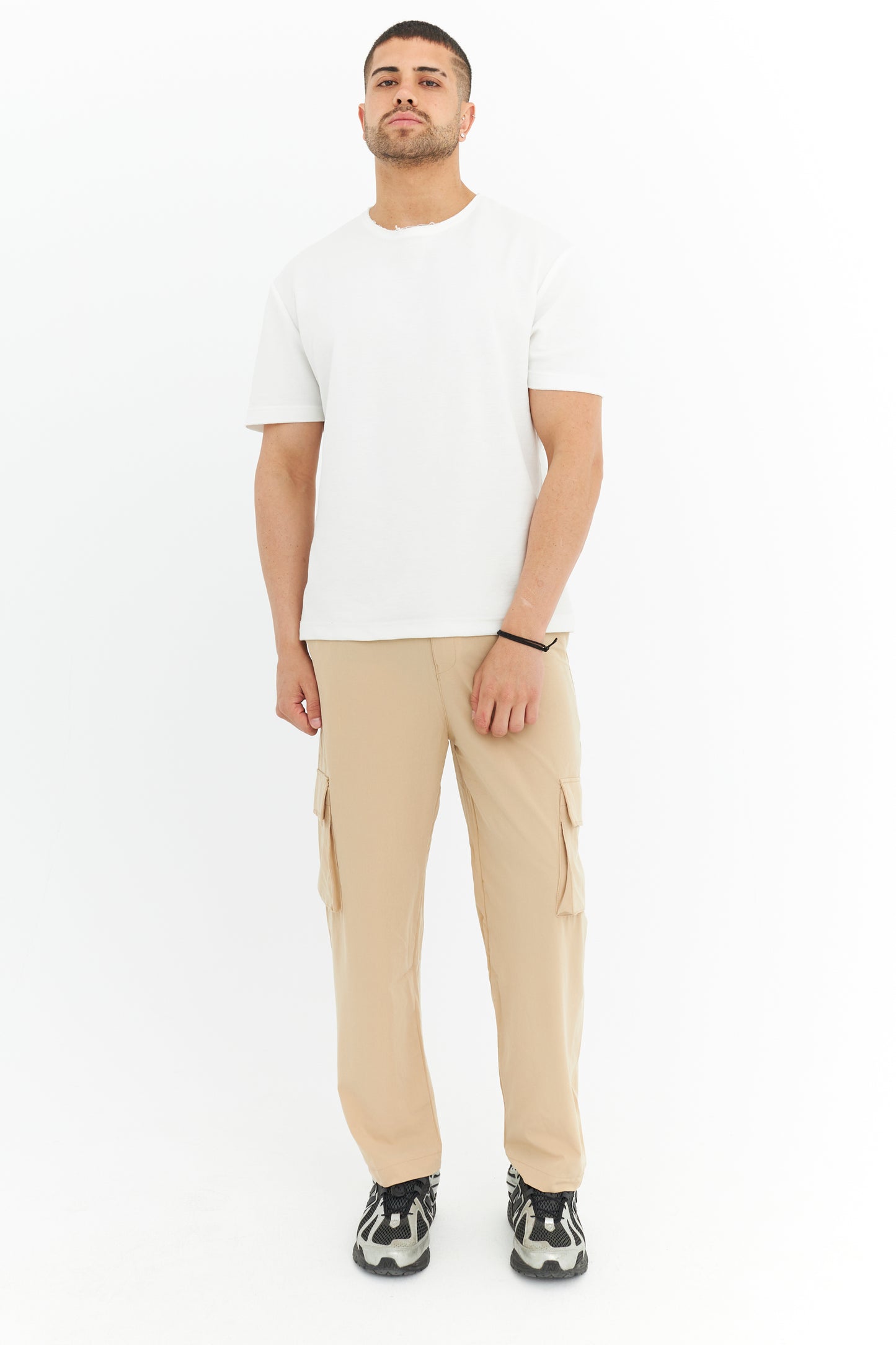 Premium Likralı Kargo Cep Kumaş Pantolon