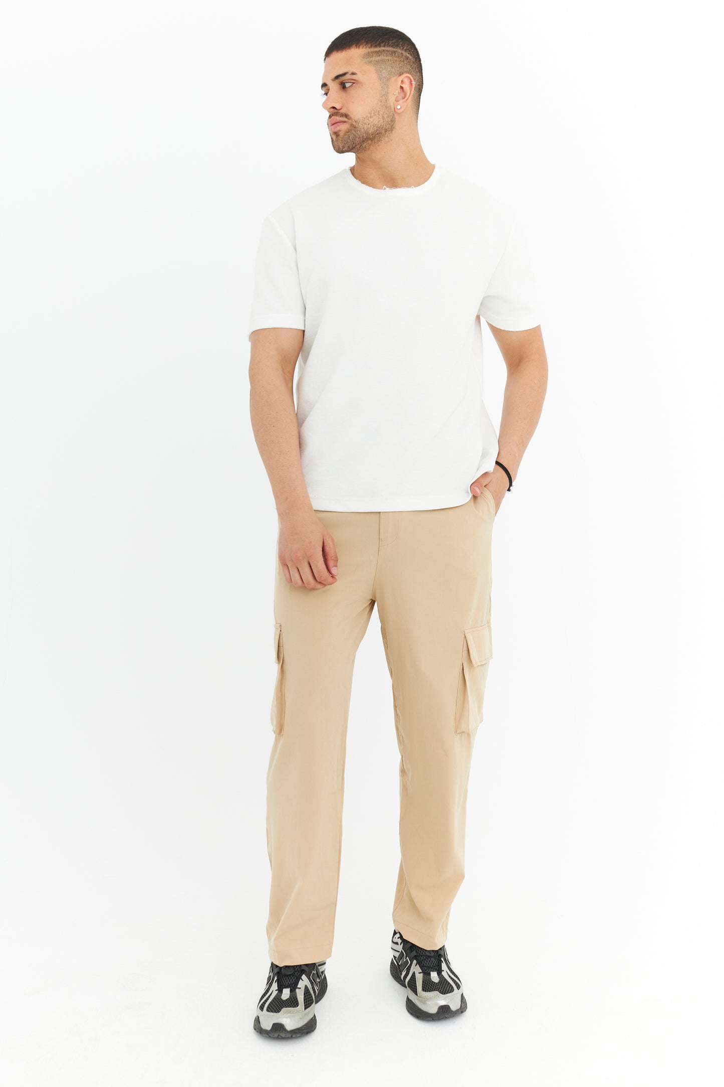 Premium Likralı Kargo Cep Kumaş Pantolon