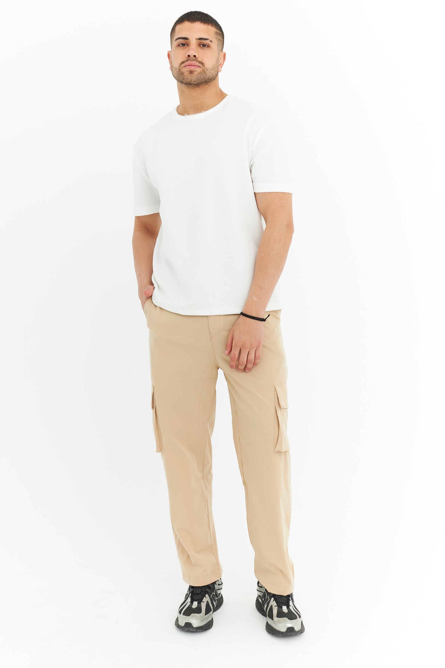 Premium Likralı Kargo Cep Kumaş Pantolon