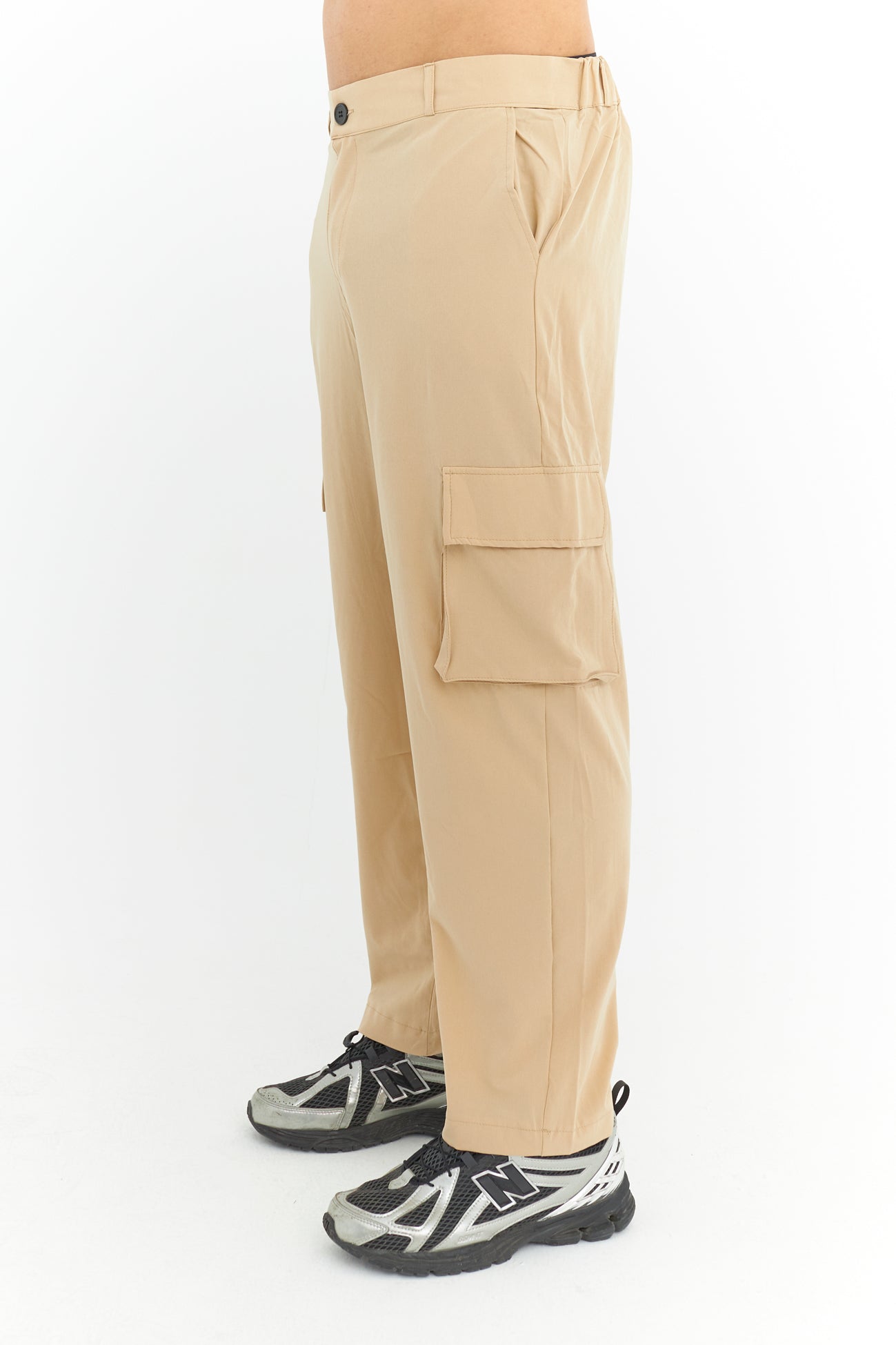 Premium Likralı Kargo Cep Kumaş Pantolon