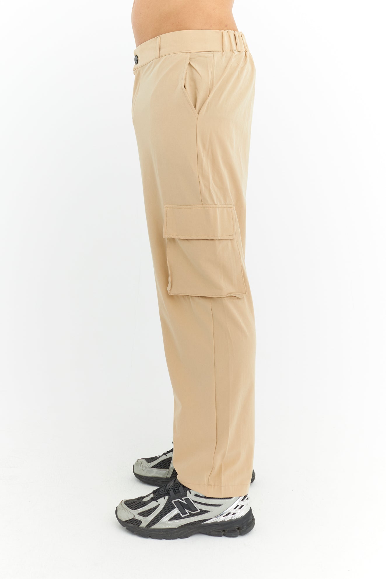 Premium Likralı Kargo Cep Kumaş Pantolon