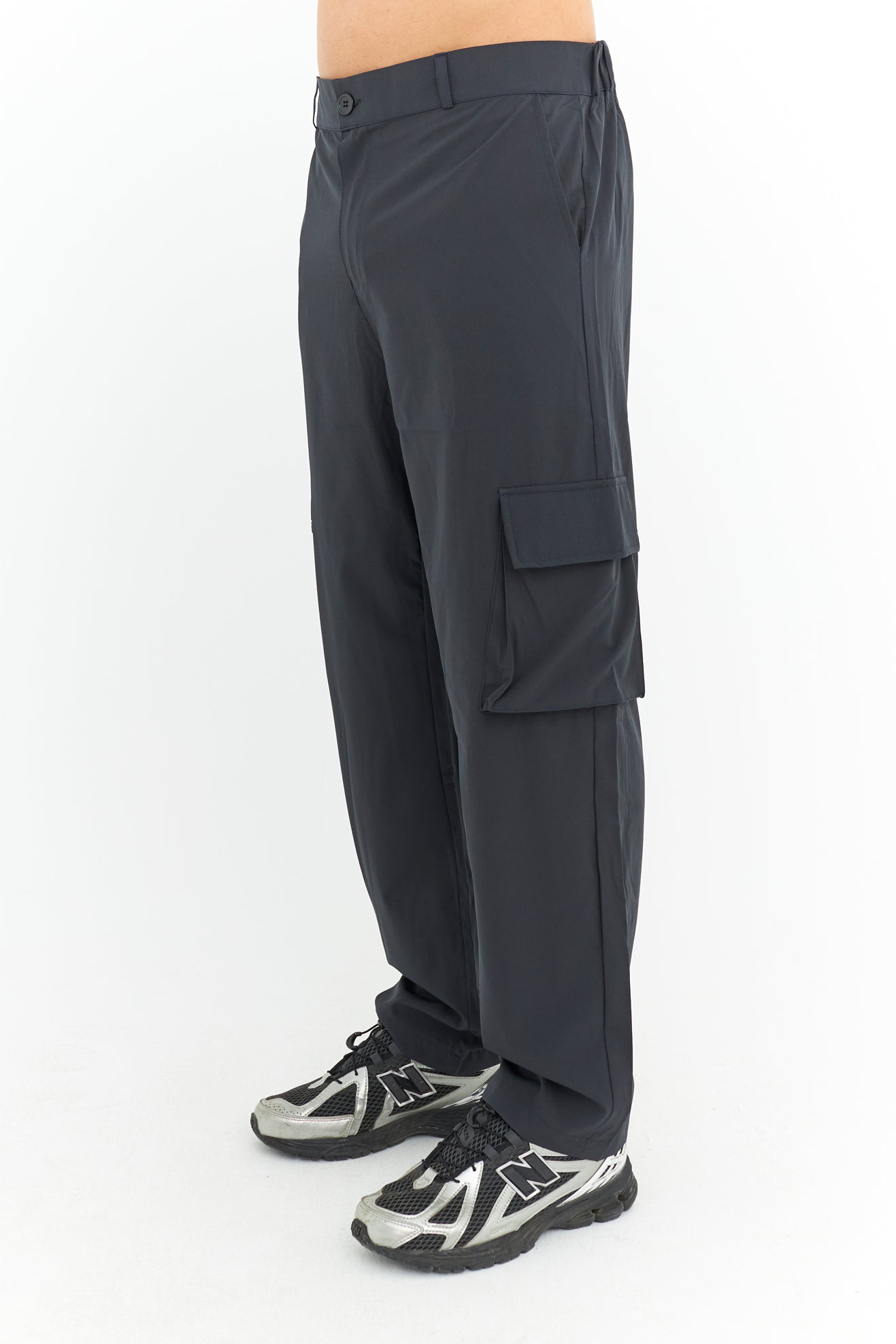 Premium Likralı Kargo Cep Kumaş Pantolon