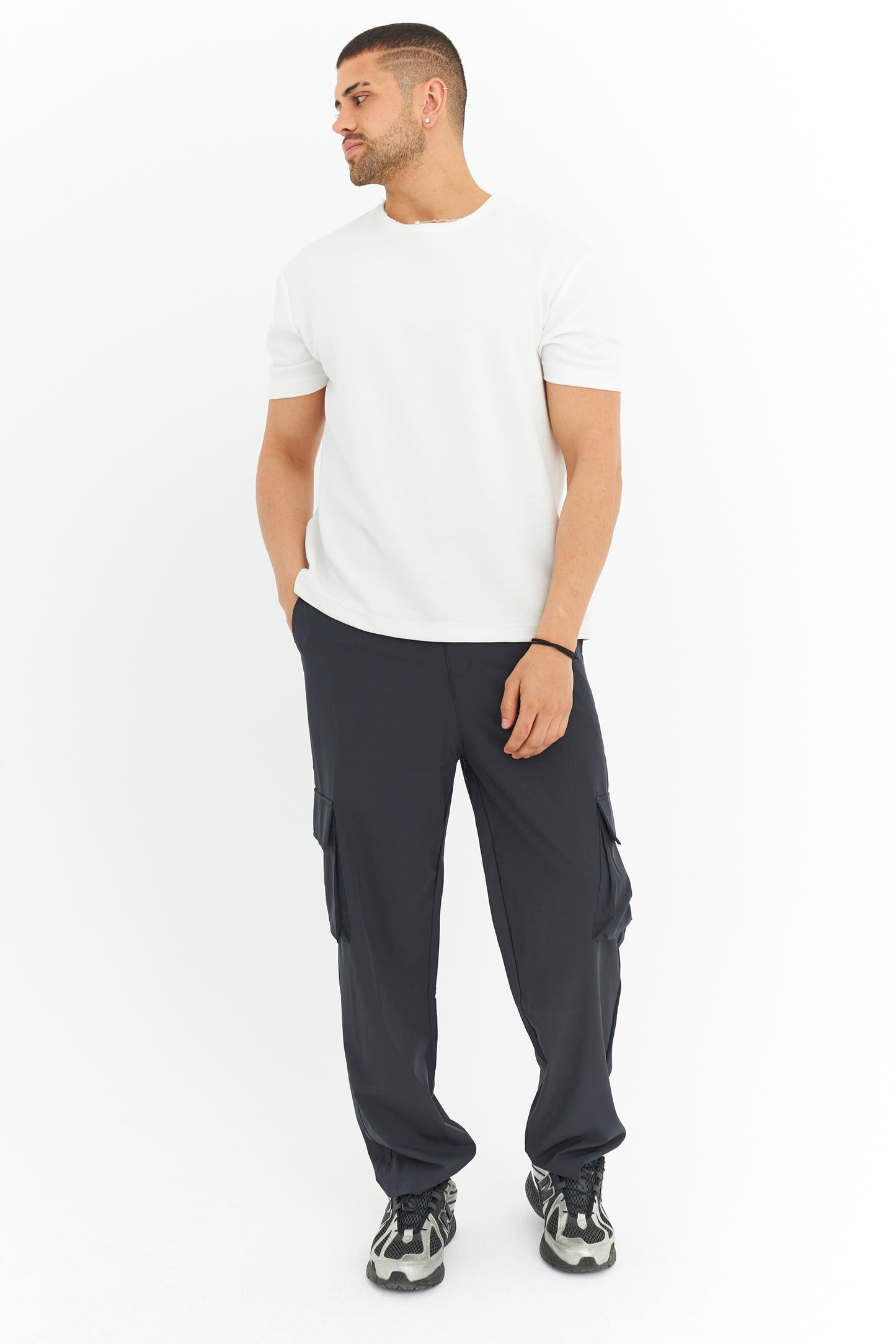 Premium Likralı Kargo Cep Kumaş Pantolon