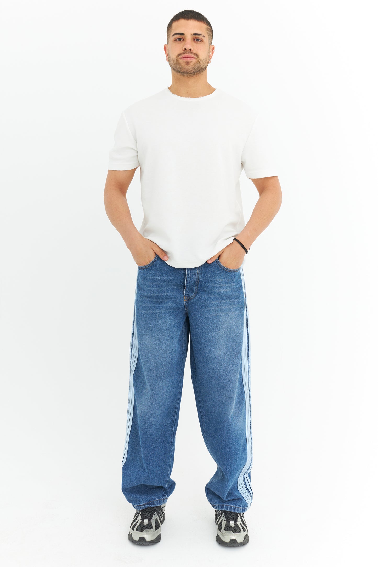 Şerit Detay Premium Baggy Kot Pantolon