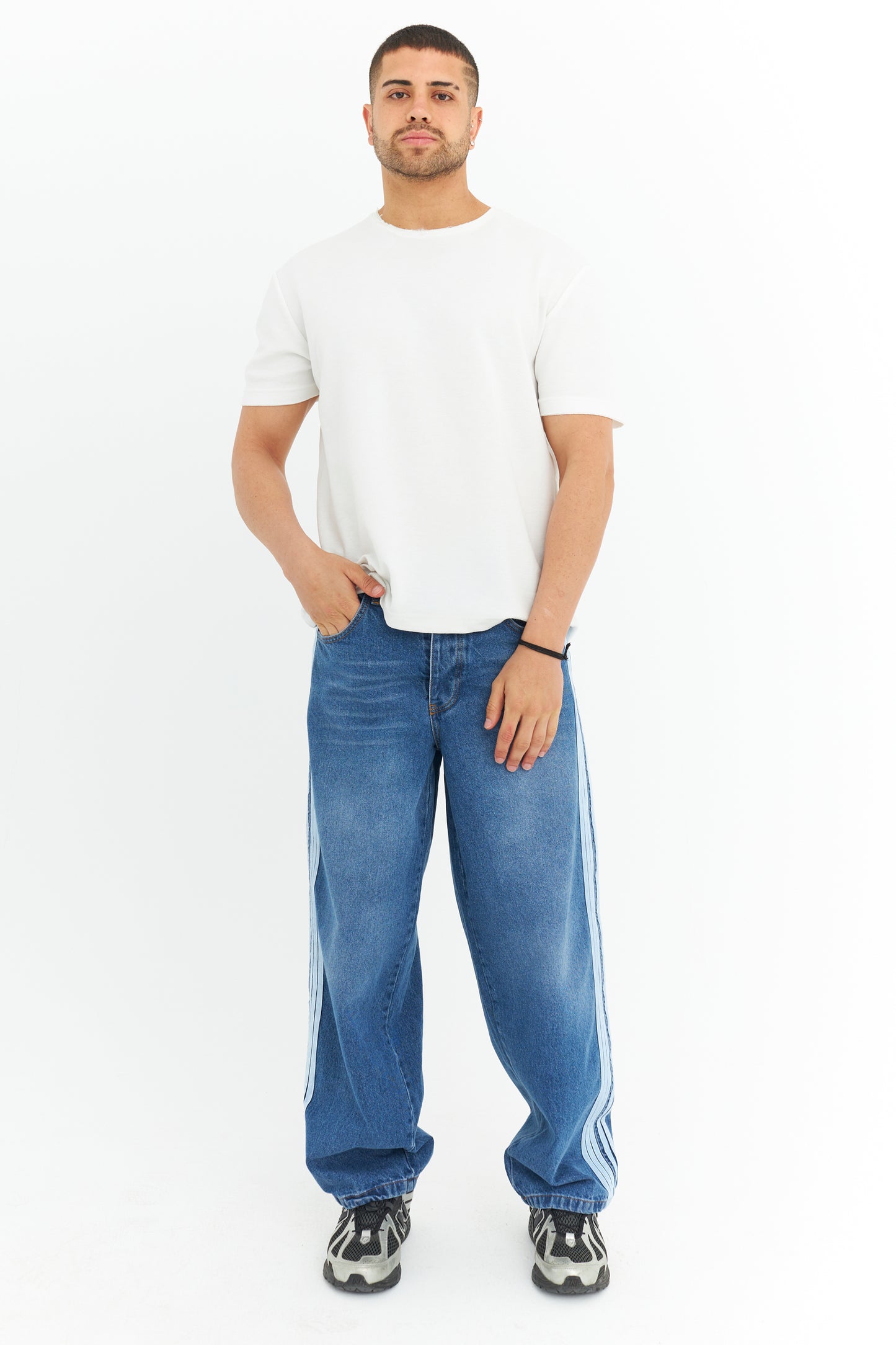 Şerit Detay Premium Baggy Kot Pantolon