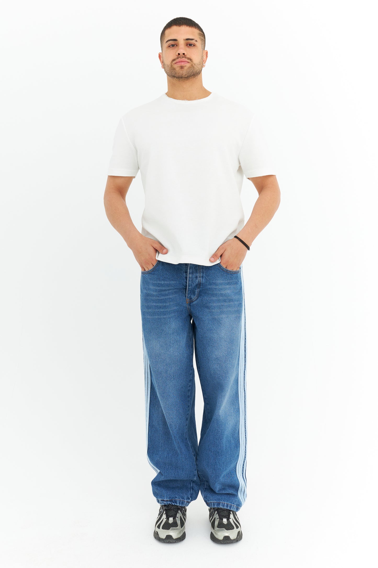 Şerit Detay Premium Baggy Kot Pantolon