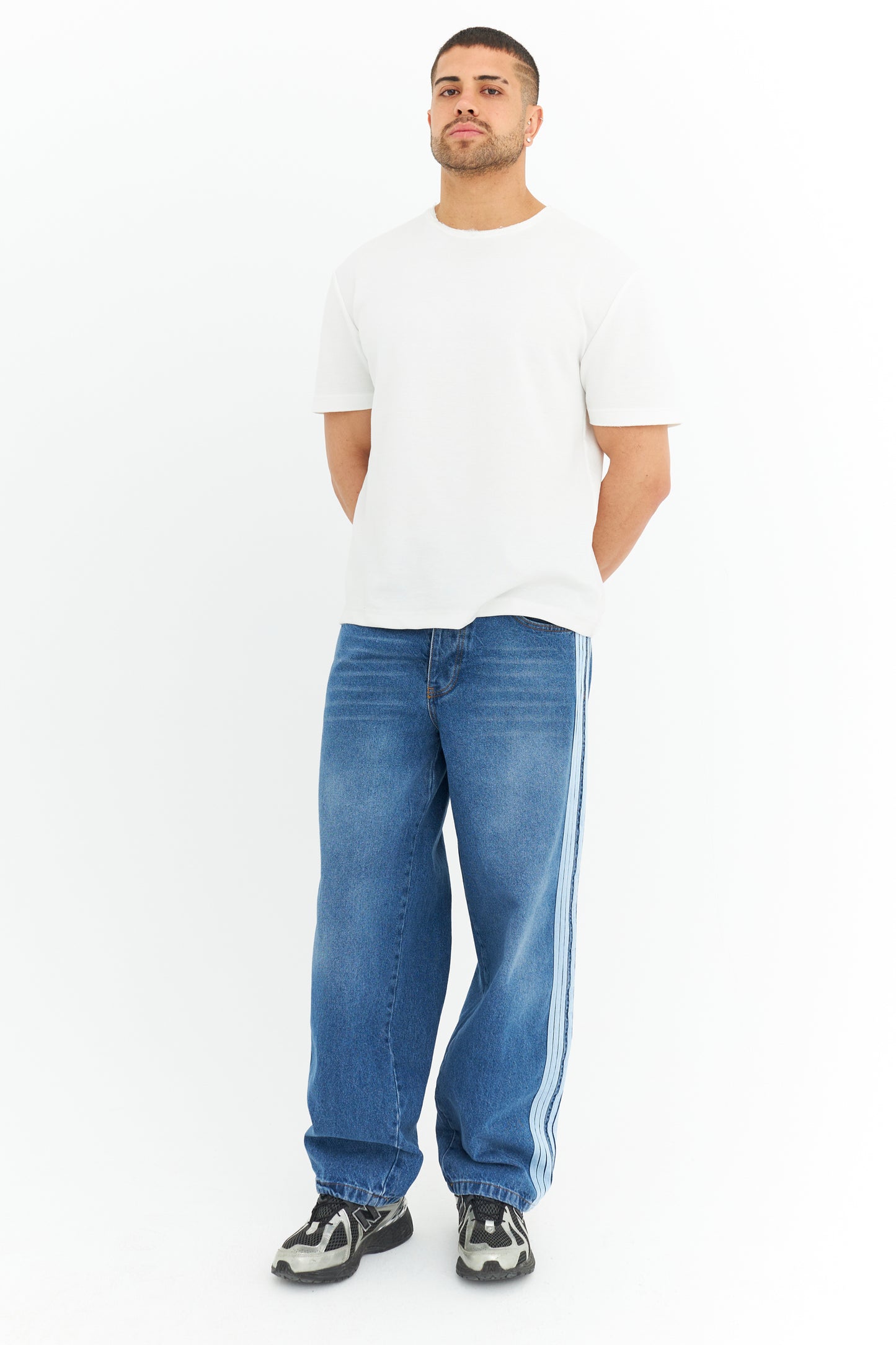 Şerit Detay Premium Baggy Kot Pantolon