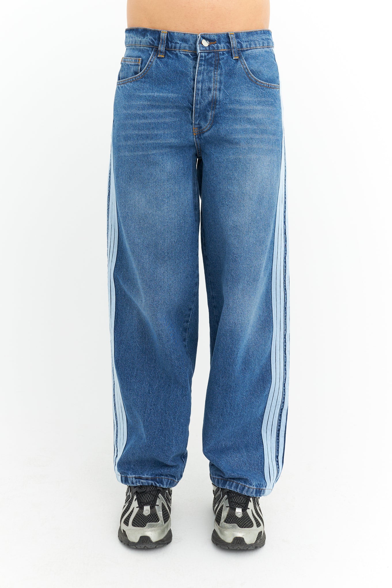 Şerit Detay Premium Baggy Kot Pantolon