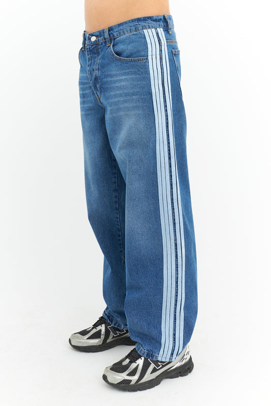 Şerit Detay Premium Baggy Kot Pantolon