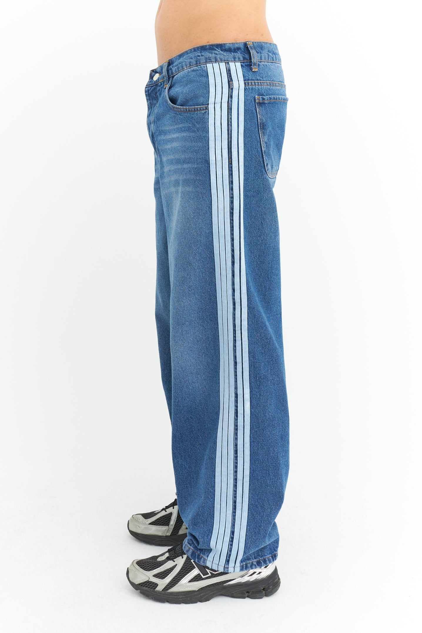 Şerit Detay Premium Baggy Kot Pantolon