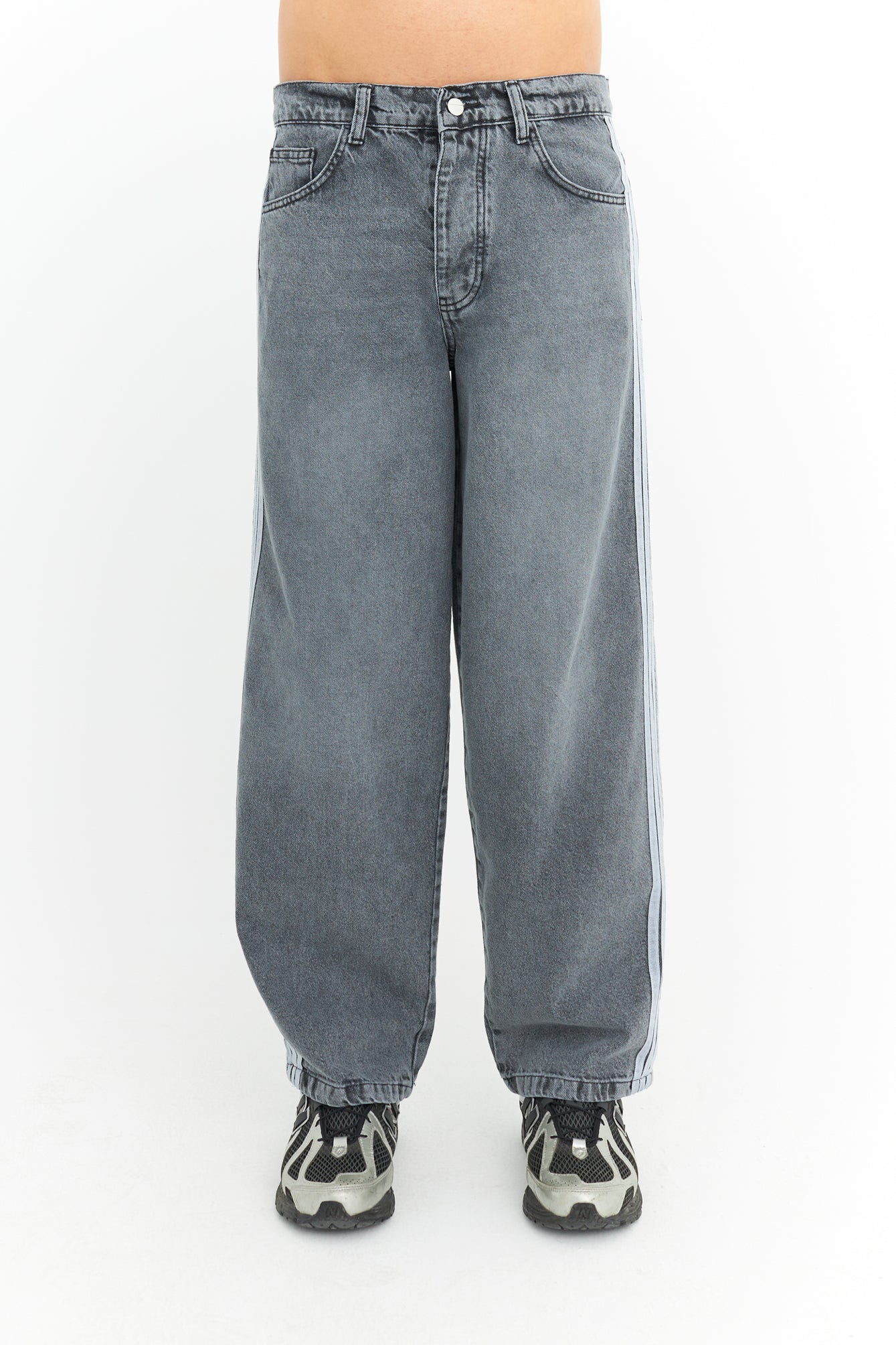 Şerit Detay Premium Baggy Kot Pantolon