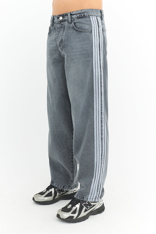 Şerit Detay Premium Baggy Kot Pantolon