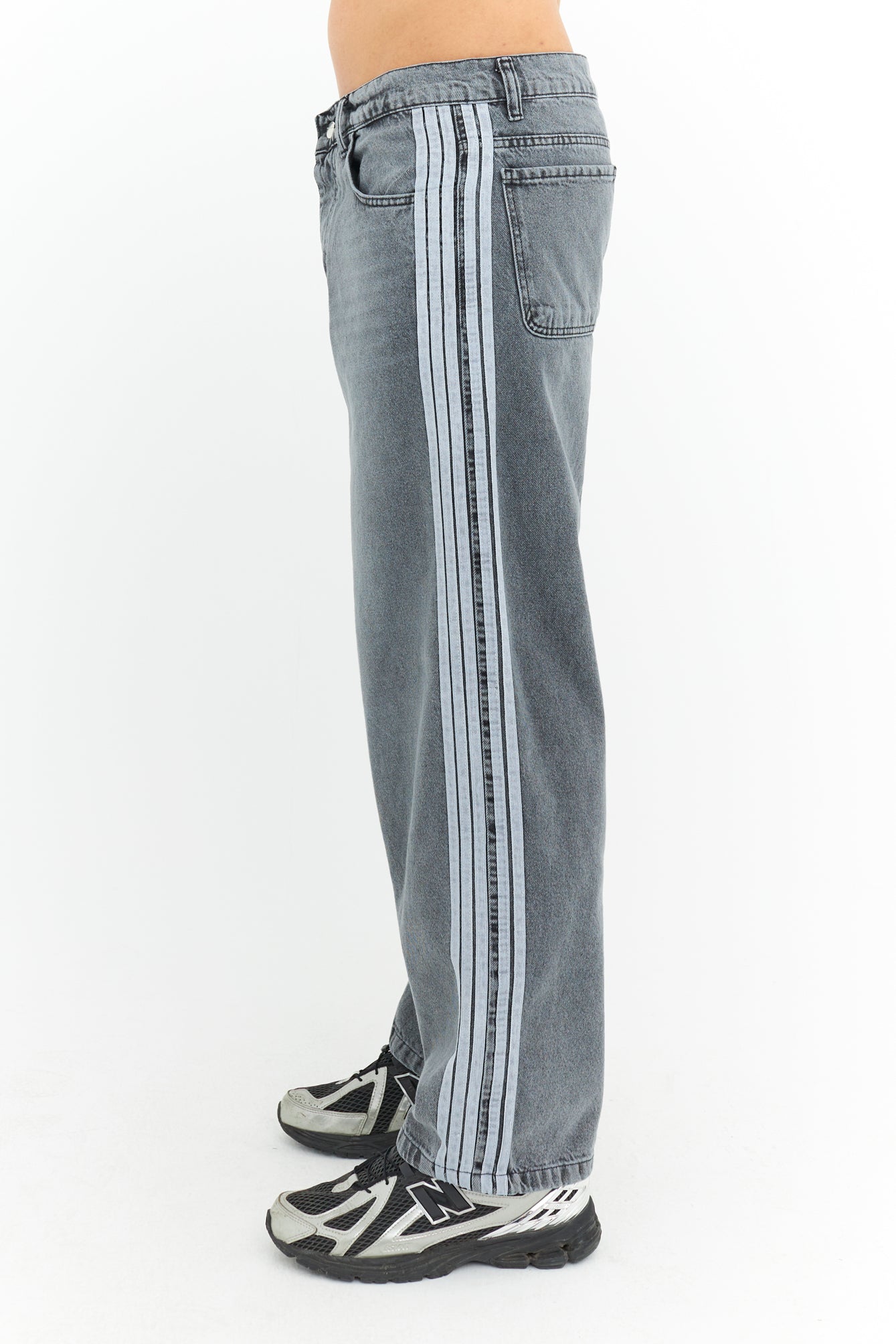 Şerit Detay Premium Baggy Kot Pantolon