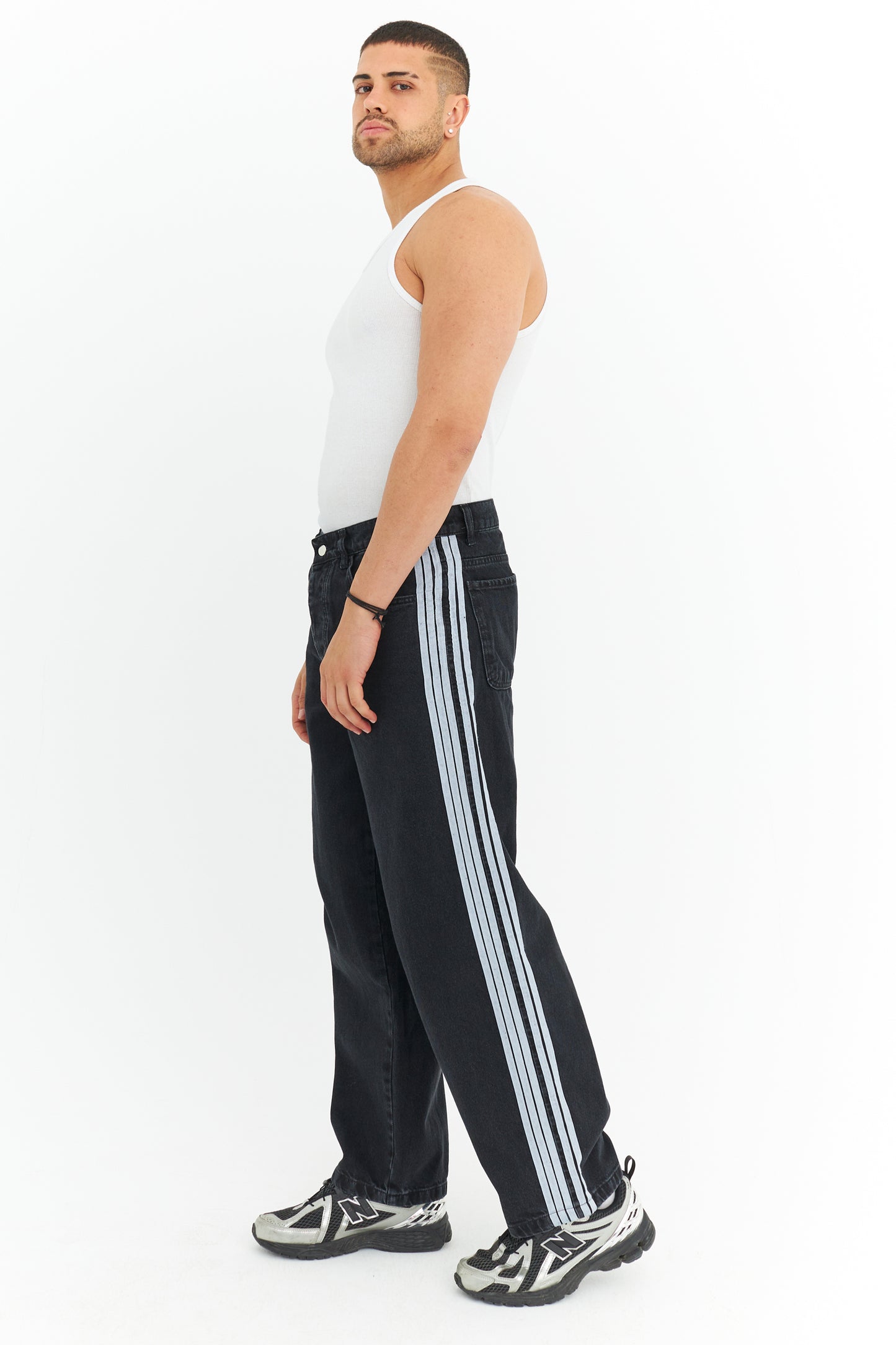 Şerit Detay Premium Baggy Kot Pantolon