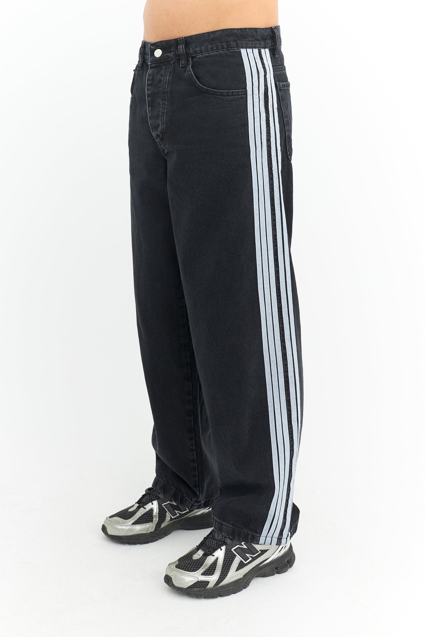 Şerit Detay Premium Baggy Kot Pantolon