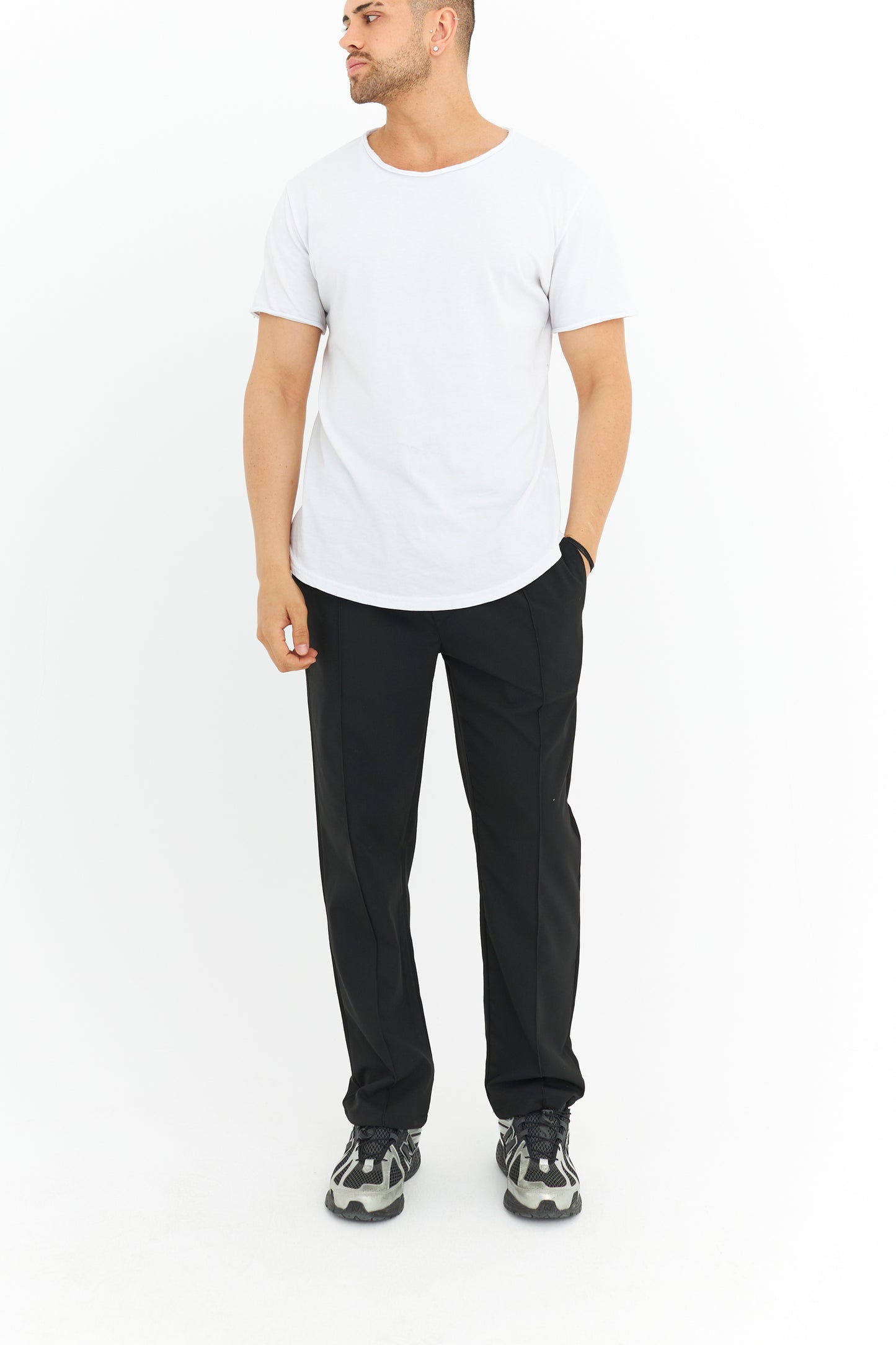 Biye Detay Regular Fit Basic Kumaş Pantolon