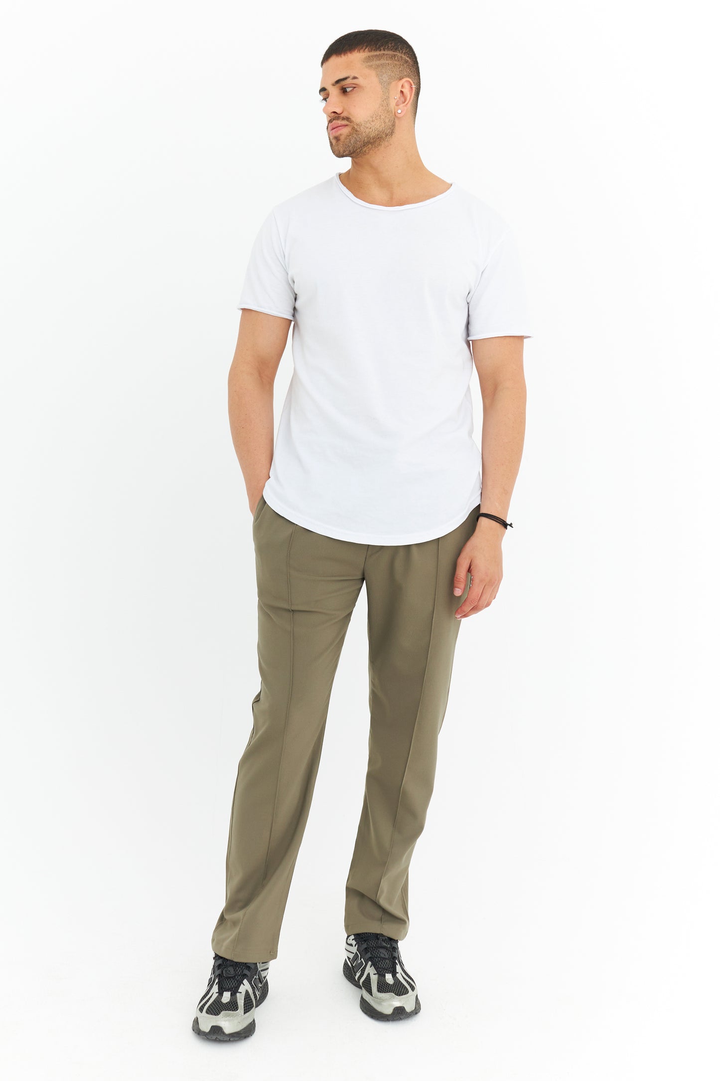 Biye Detay Regular Fit Basic Kumaş Pantolon