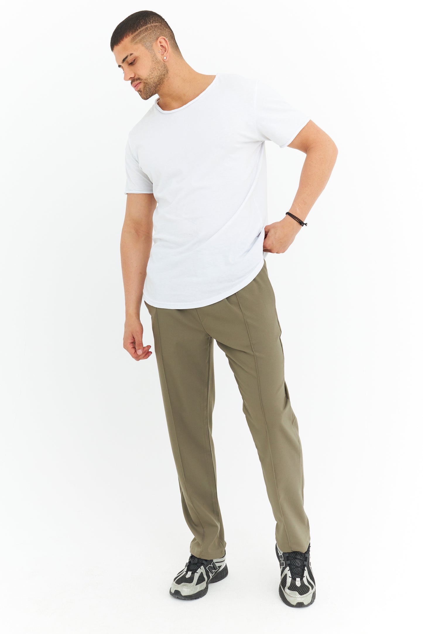 Biye Detay Regular Fit Basic Kumaş Pantolon