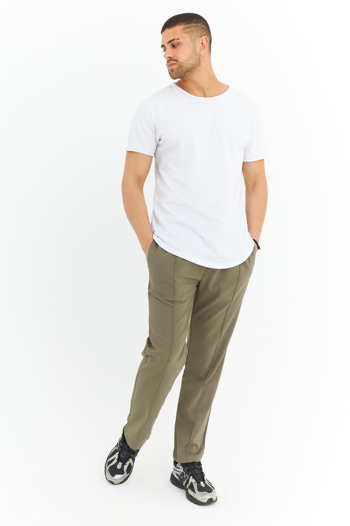 Biye Detay Regular Fit Basic Kumaş Pantolon