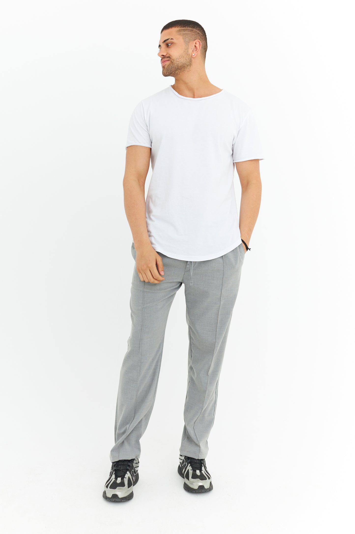 Biye Detay Regular Fit Basic Kumaş Pantolon