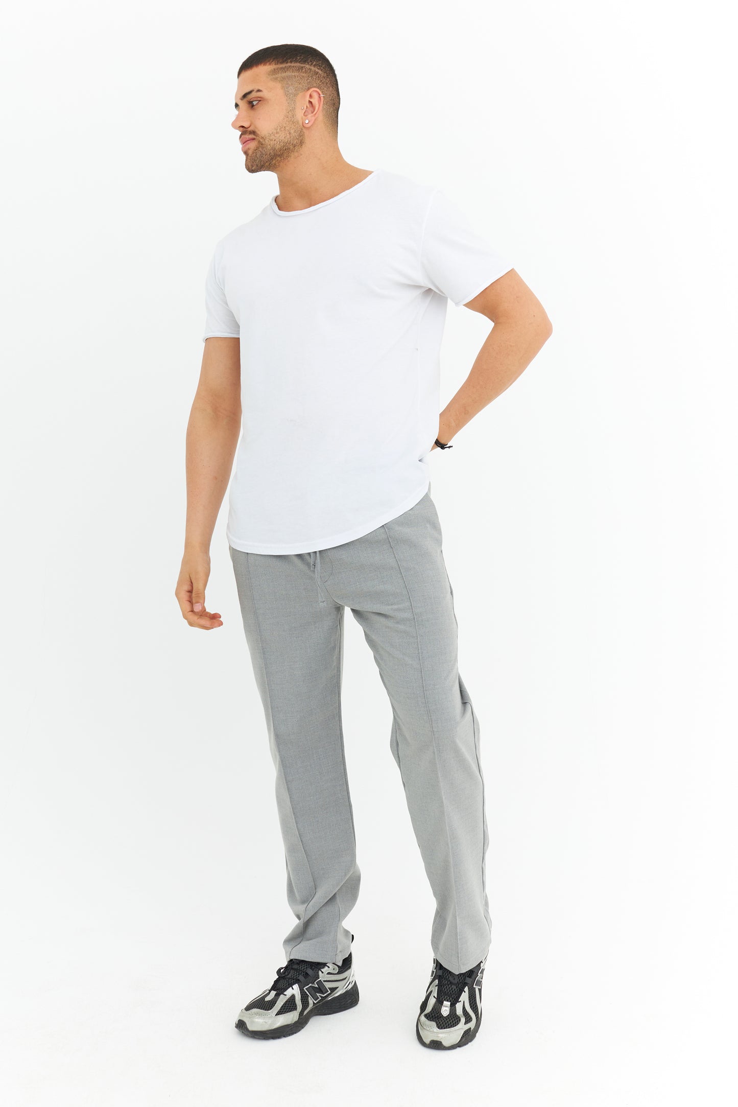 Biye Detay Regular Fit Basic Kumaş Pantolon