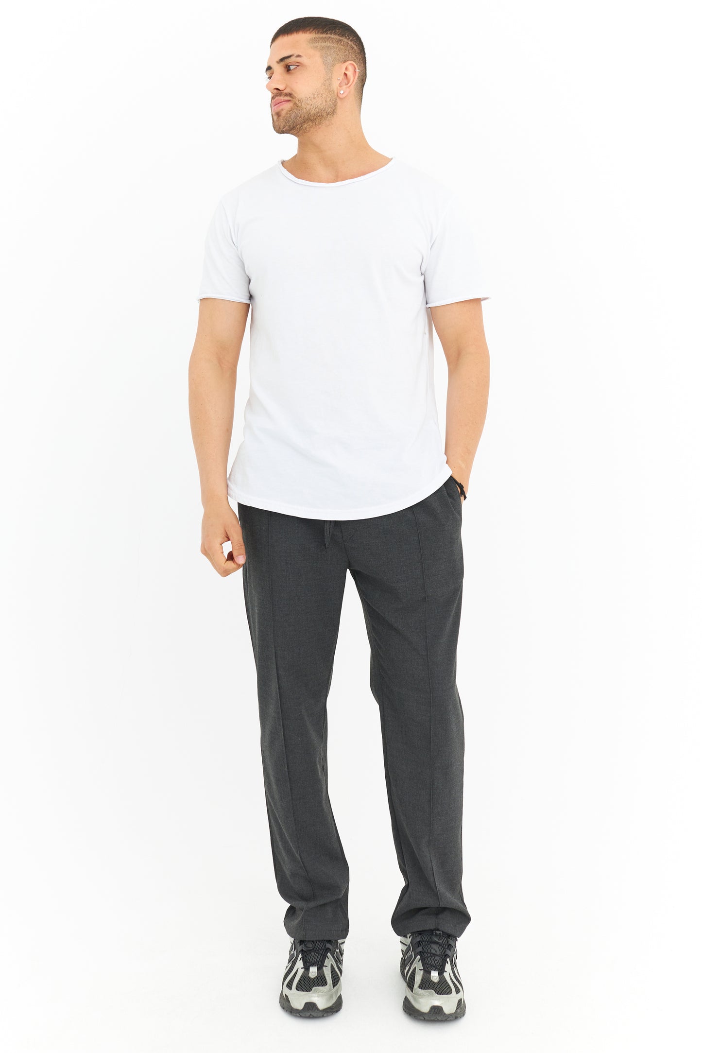 Biye Detay Regular Fit Basic Kumaş Pantolon