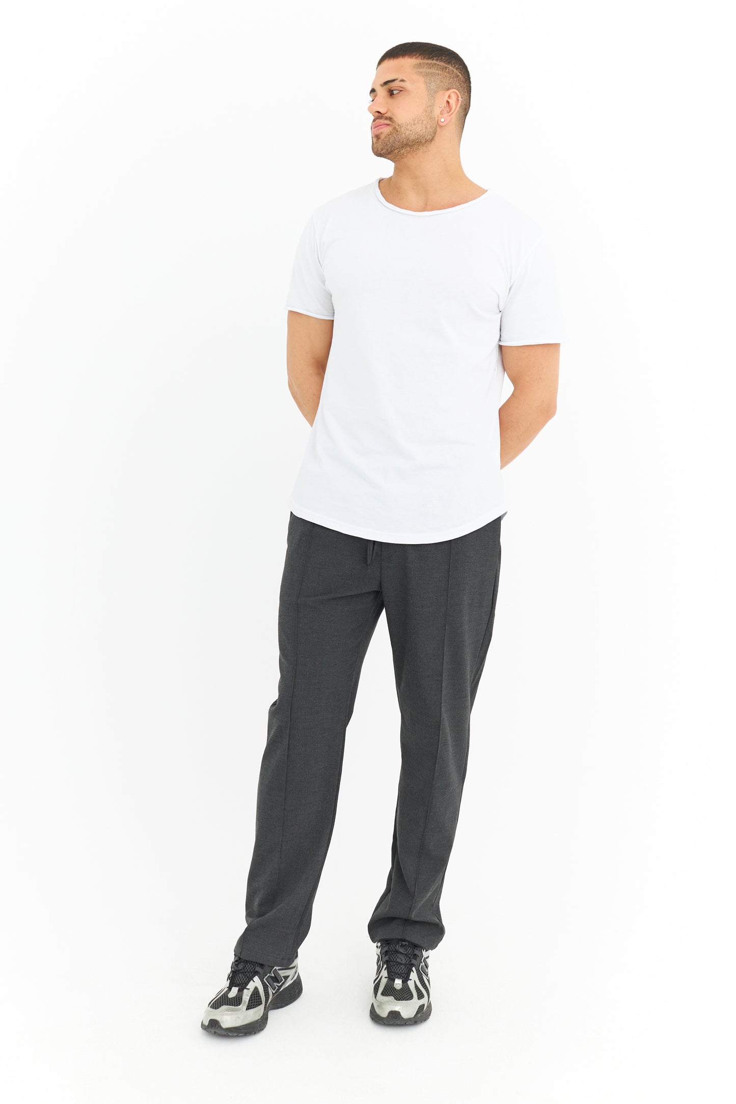 Biye Detay Regular Fit Basic Kumaş Pantolon