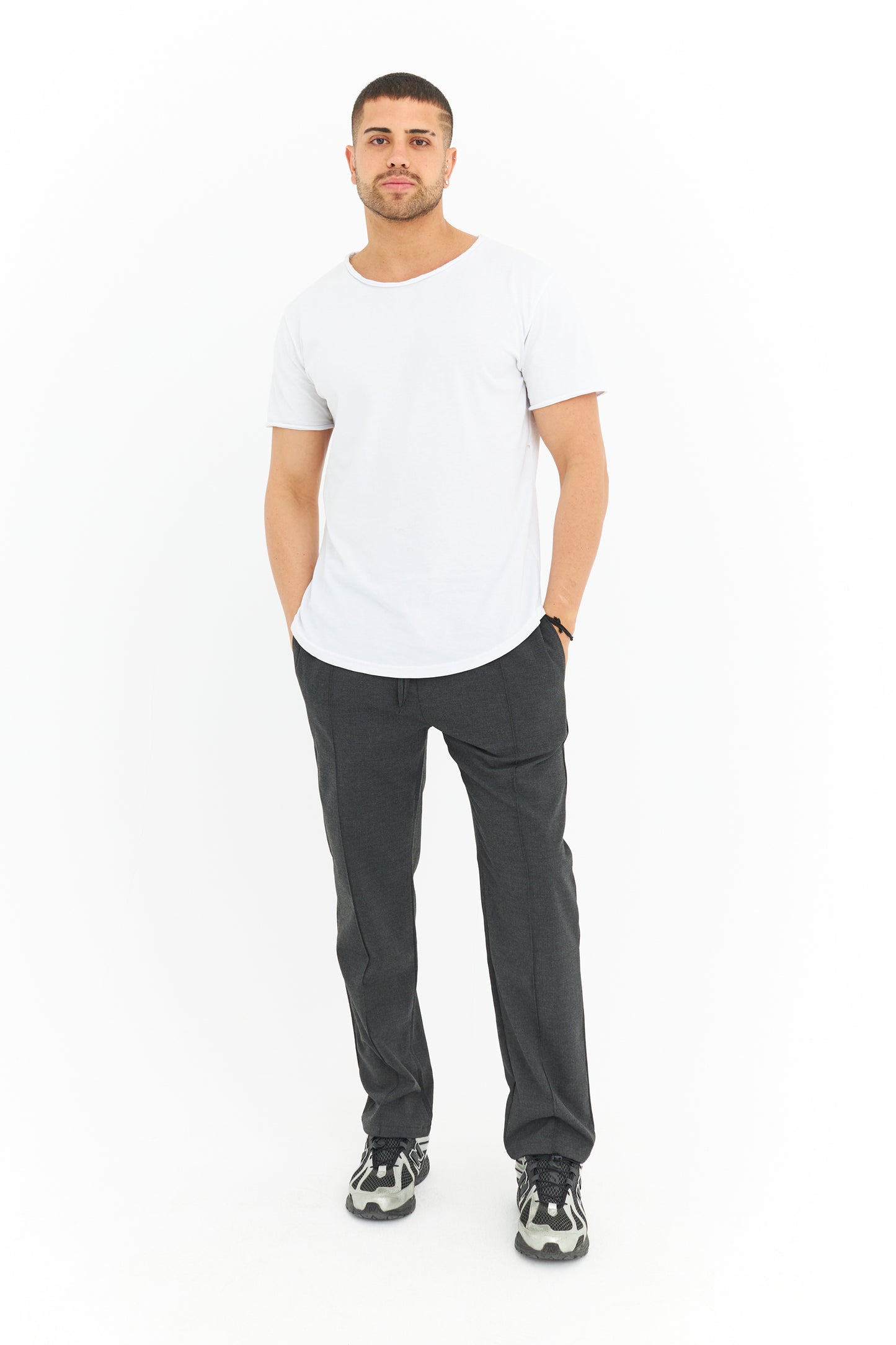 Biye Detay Regular Fit Basic Kumaş Pantolon