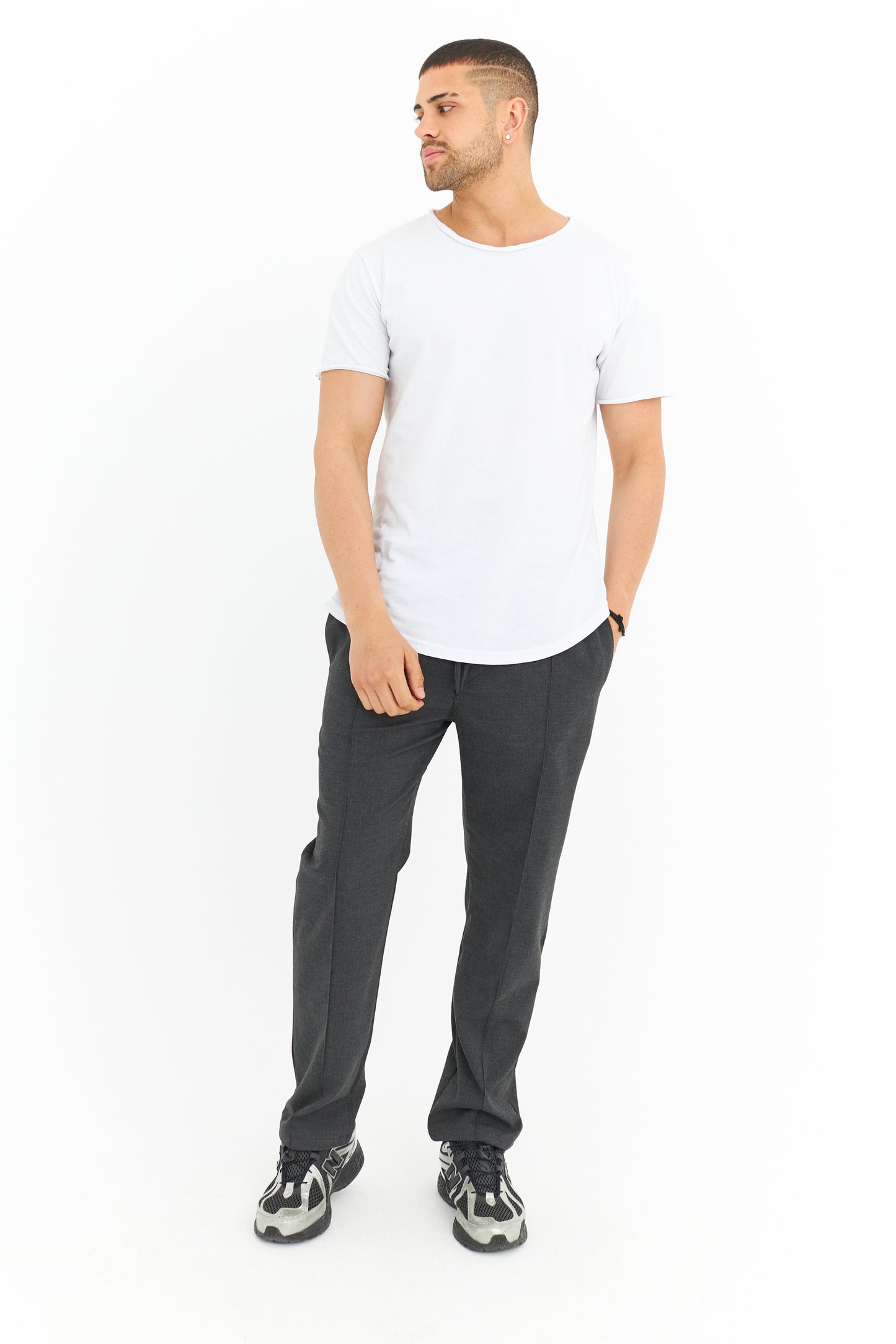 Biye Detay Regular Fit Basic Kumaş Pantolon