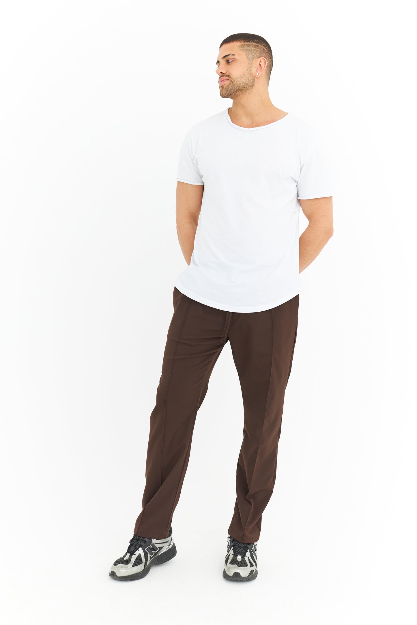 Biye Detay Regular Fit Basic Kumaş Pantolon