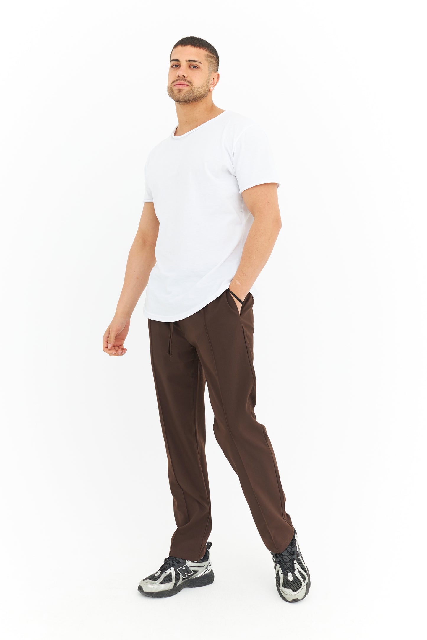 Biye Detay Regular Fit Basic Kumaş Pantolon