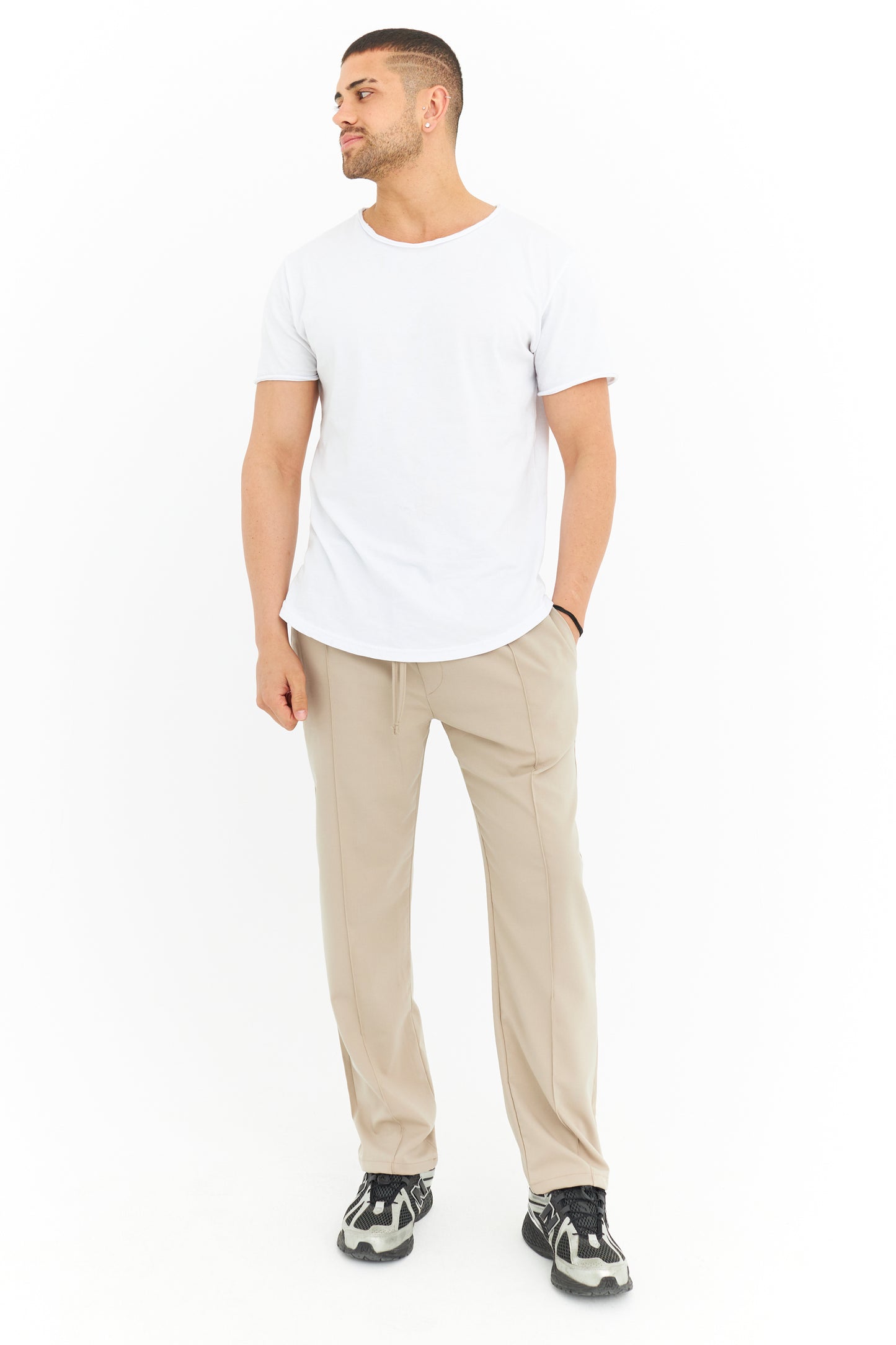 Biye Detay Regular Fit Basic Kumaş Pantolon