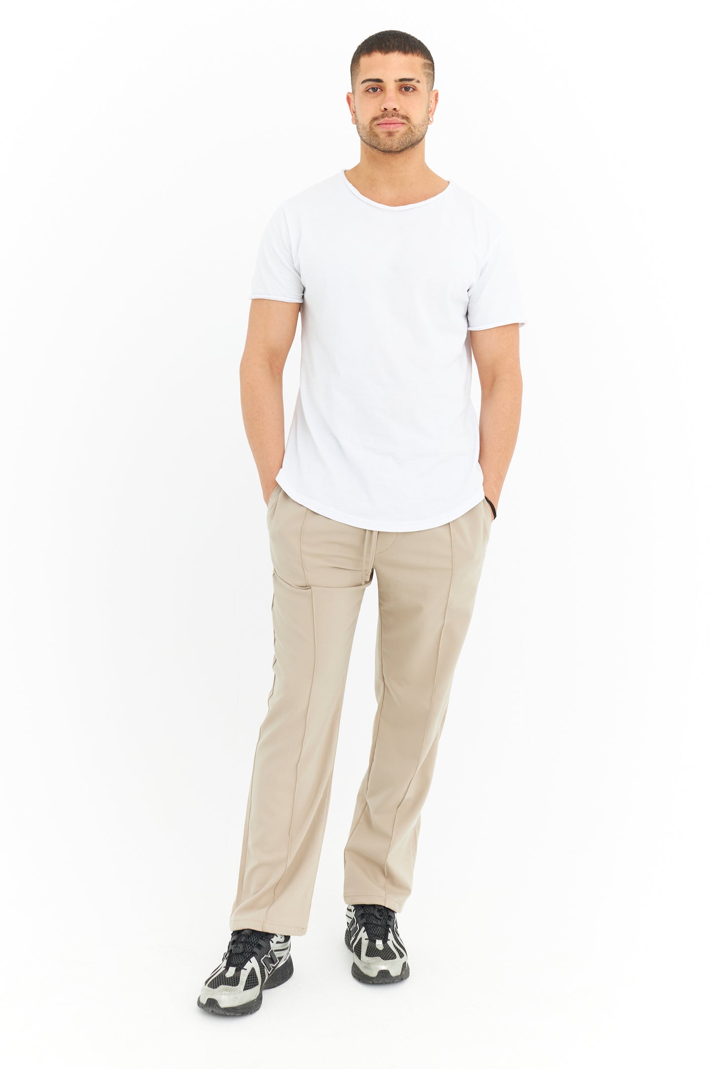 Biye Detay Regular Fit Basic Kumaş Pantolon