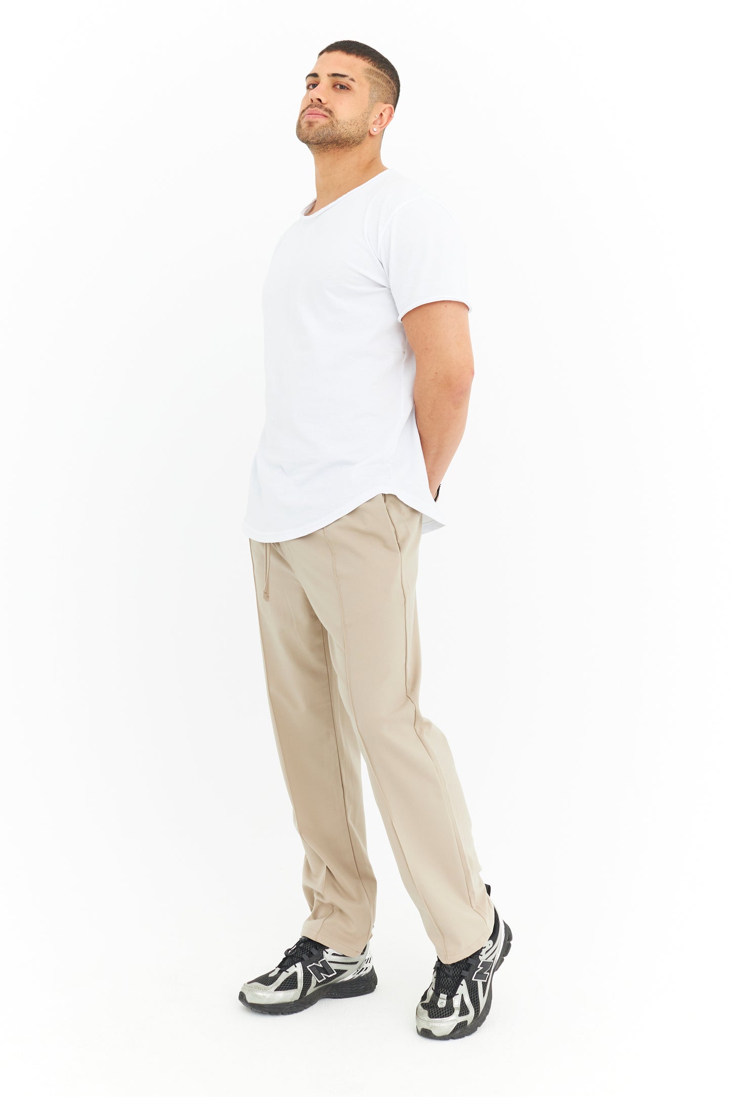 Biye Detay Regular Fit Basic Kumaş Pantolon