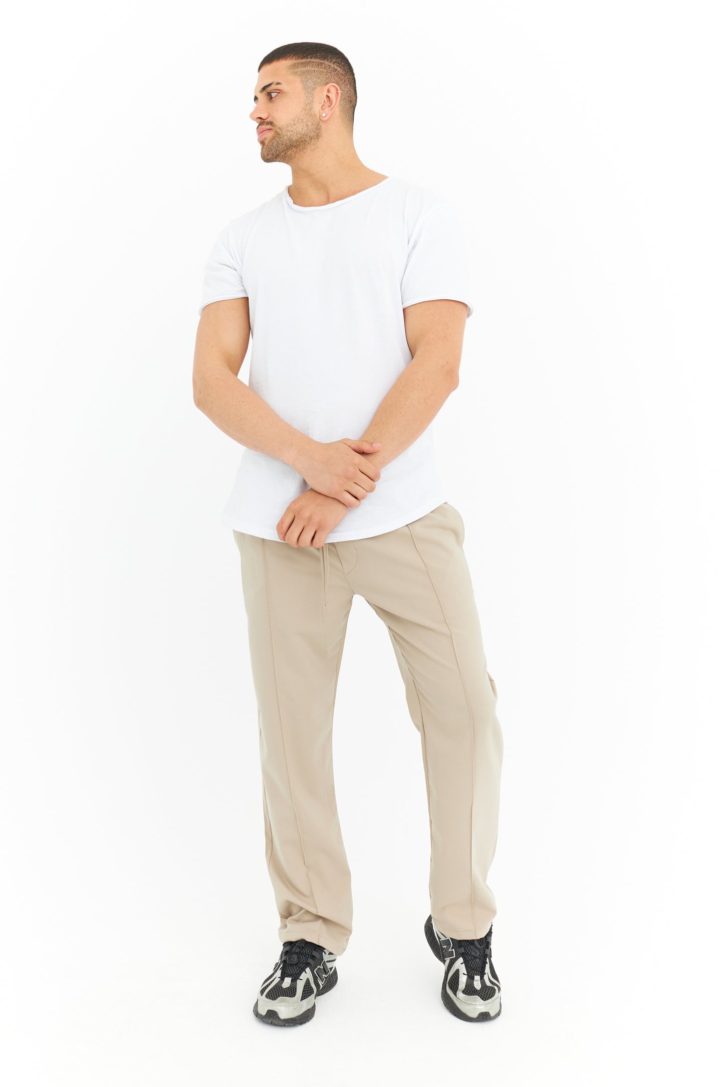 Biye Detay Regular Fit Basic Kumaş Pantolon